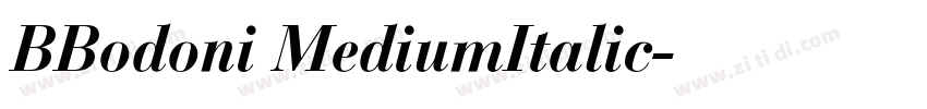 BBodoni MediumItalic字体转换